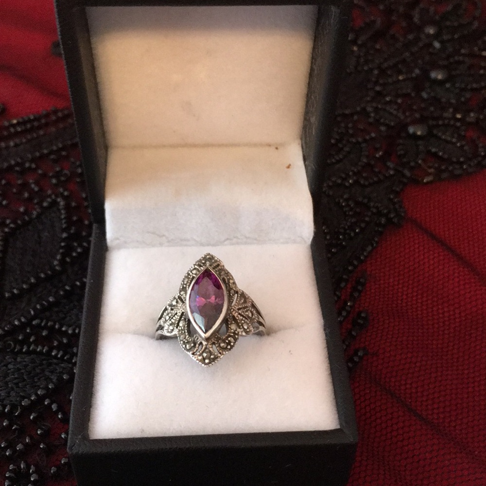 Vintage Sterling and Amethyst ring